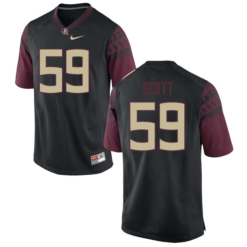 Men #59 Brady Scott Florida State Seminoles College Football Jerseys Sale-Black